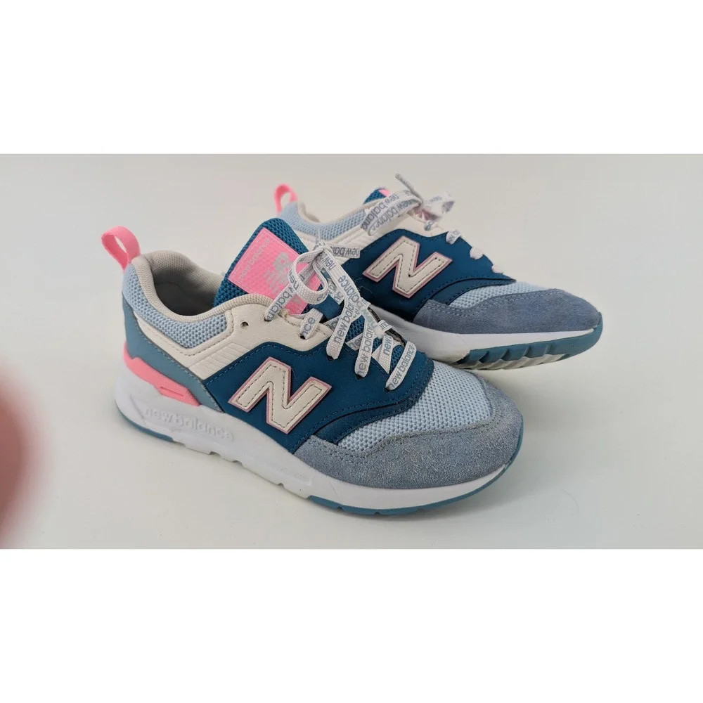 New Balance 997H Kids Blue Pink Suede Mesh Sneakers Shoes Size 1 PJ997HCV